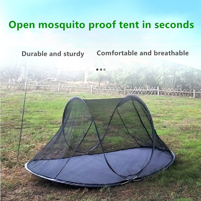 야외용 완전 자동 메쉬 텐트, 모기 방지, 건설 필요 없음, 통기성 및 즉석 레저 캠핑 텐트